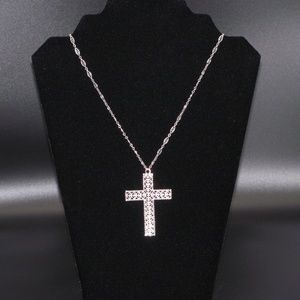 Danecraft 18" Chain w/intricate braided .925 Cross